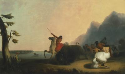 The Buffalo Hunt by Alfred Jacob Miller - Auction record, sale price, and art valuation. Compare with similar artists and explore comparable artworks.